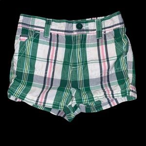 2/$20 Tommy Hilfiger 12mos plaid shorts